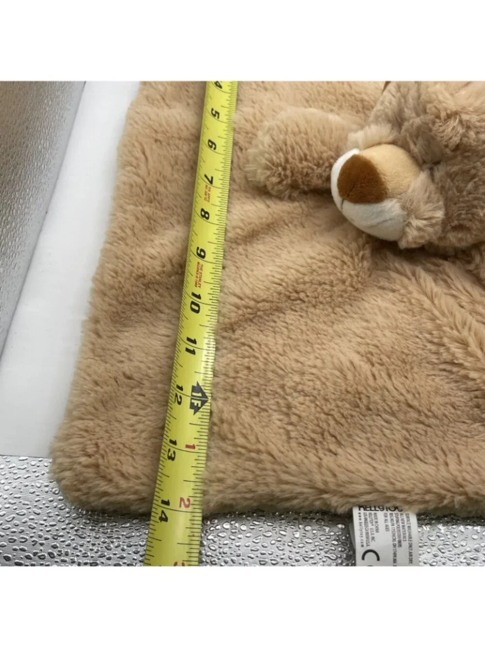 Kellytoy Tan Brown Stuffed Lion Lovey Security Blanket Rattle Satin Trim Plush